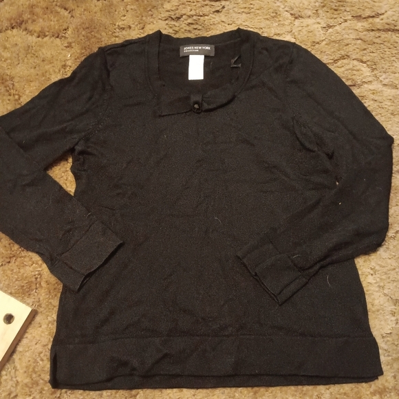 Womens Jones Ney York Collection Black Long Sleeve Size Small - Picture 1 of 3